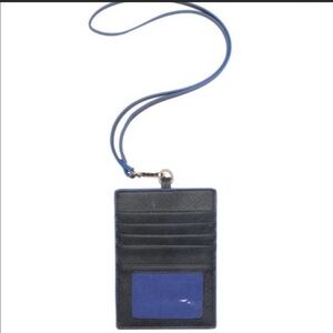 14th & Union Lanyard Card Case Black & Blue
